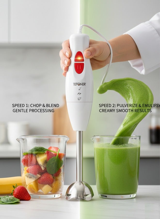 تيفونر خلاط يدوي كهربائي قوي بقوة 300 واط. مضرب كهربائي بشفرتين من الفولاذ المقاوم لصداء. هاند بلندر بسرعتين للخلط. خفاقة كهربائية من اهم اجهزه كهربائيه للمطبخ . خلاط كهربائي يدوي  بكيبل بطول ١ متر لحركة اسهل. خلاط عصير، ميلك شيك، مضرب بيض والعديد من الاستخدامات المتعددة. - Image 4